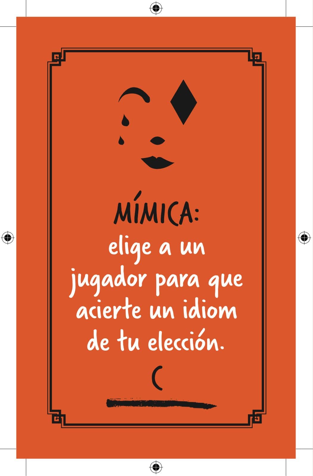 Carta de acción Mímica: elige a un jugador para que acierte un idiom